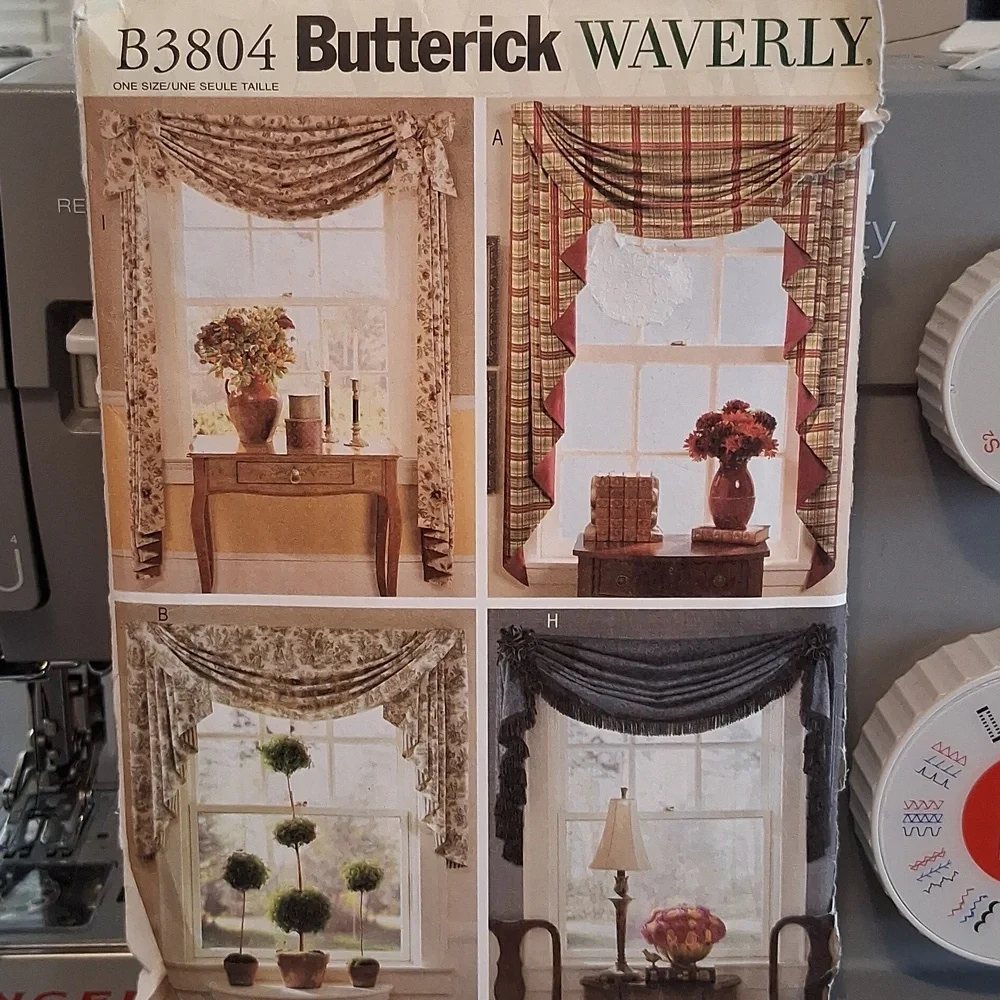 Butterick Waverly  McCall's Home Dec Window Treatment Patterns Curtain Patterns